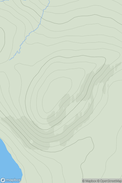 Thumbnail image for Sron na Saobhaidhe [Loch Vaich to Moray Firth] showing contour plot for surrounding peak